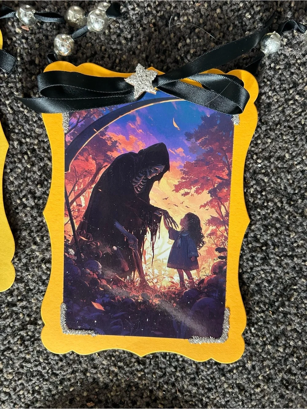 Halloween garland, vintage inspired Holiday postcards